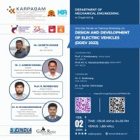 Design and Development of Electric Vehicles 2024 Workshop Poster